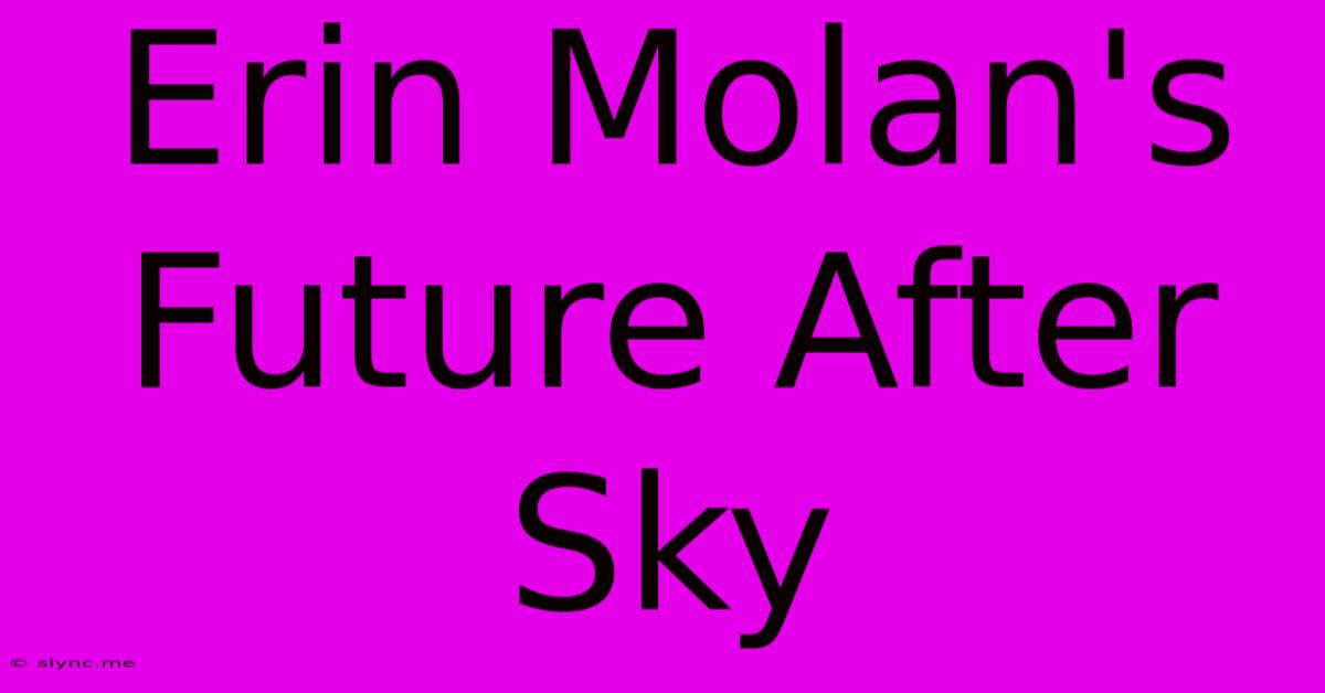 Erin Molan's Future After Sky