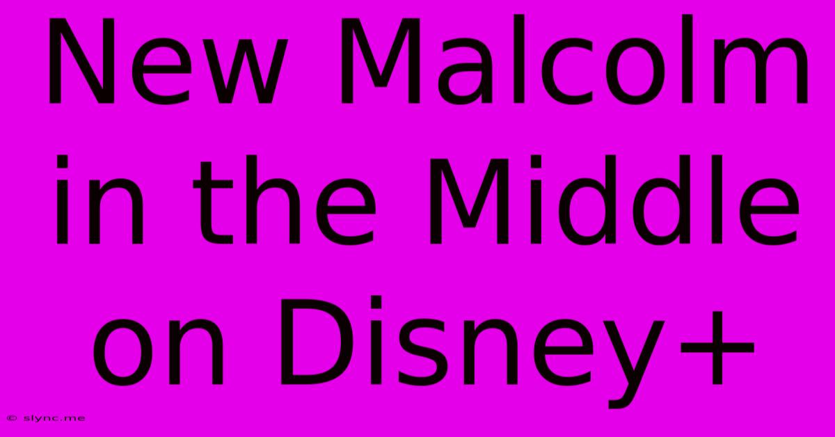 New Malcolm In The Middle On Disney+