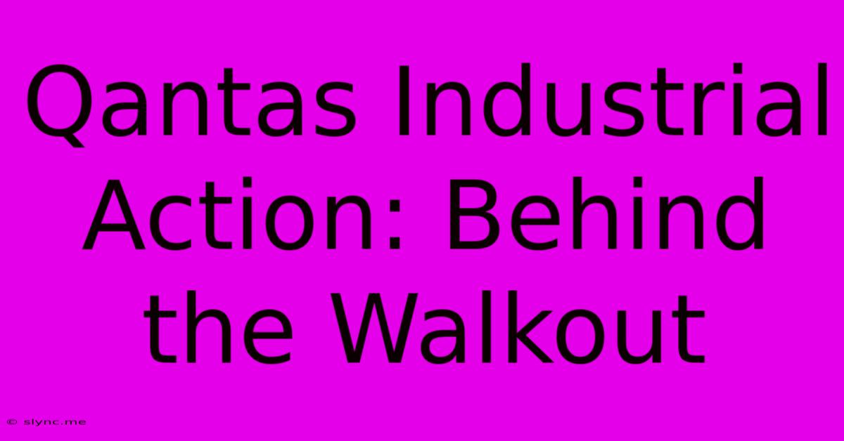 Qantas Industrial Action: Behind The Walkout