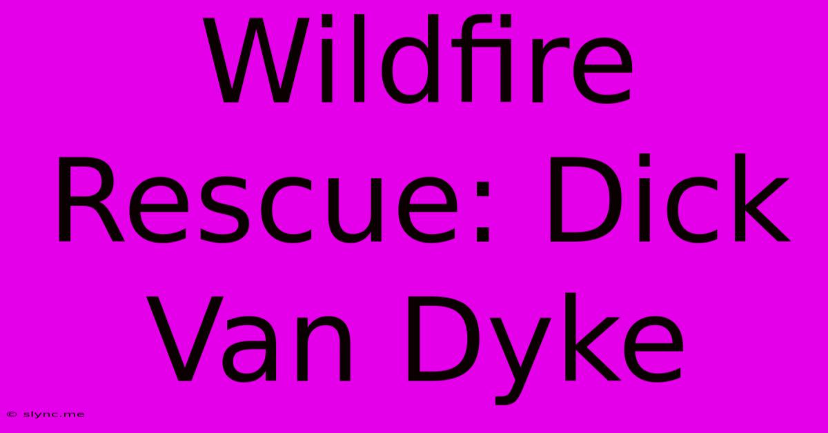 Wildfire Rescue: Dick Van Dyke