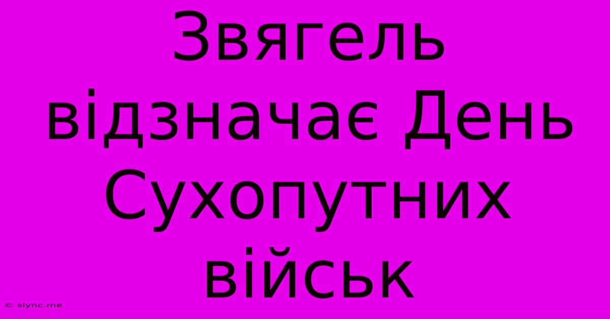 Звягель Відзначає День Сухопутних Військ